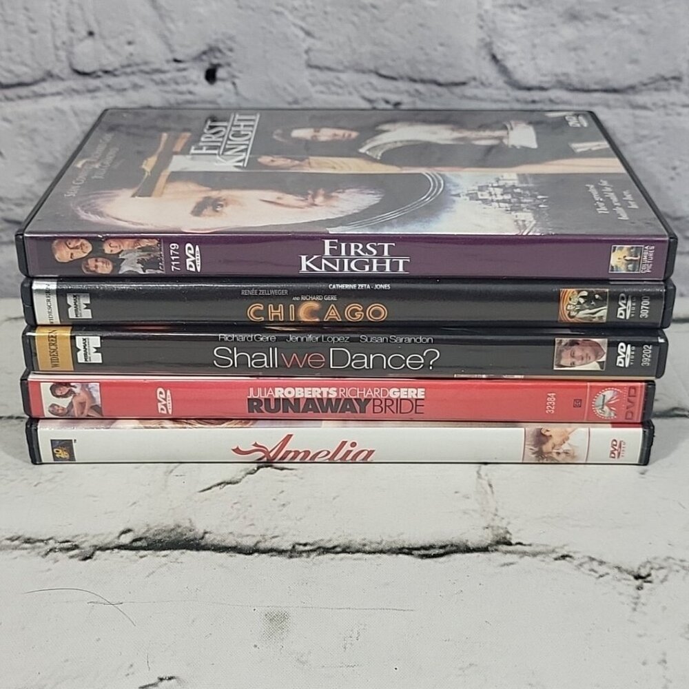 Richard Gere Movies DVD Lot Of 5 First Night Amelia Chicago Runaway Bride